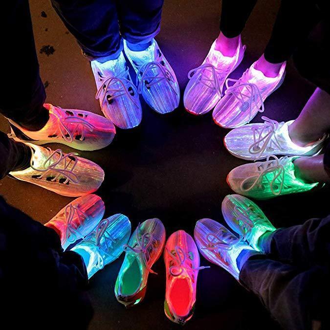 Luminous Fiber Optic Unisex Shoes