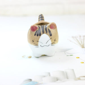 Mini Cat Ceramic Flower Pot