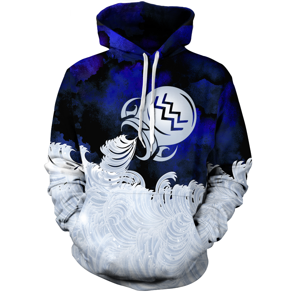 Aquarius Unisex Pullover Hoodie M