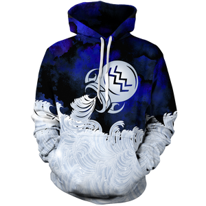 Aquarius Unisex Pullover Hoodie M