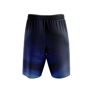 East And West United (Blue Spiral) Beach Shorts Short
