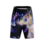 East And West United (Blue Spiral) Beach Shorts Short