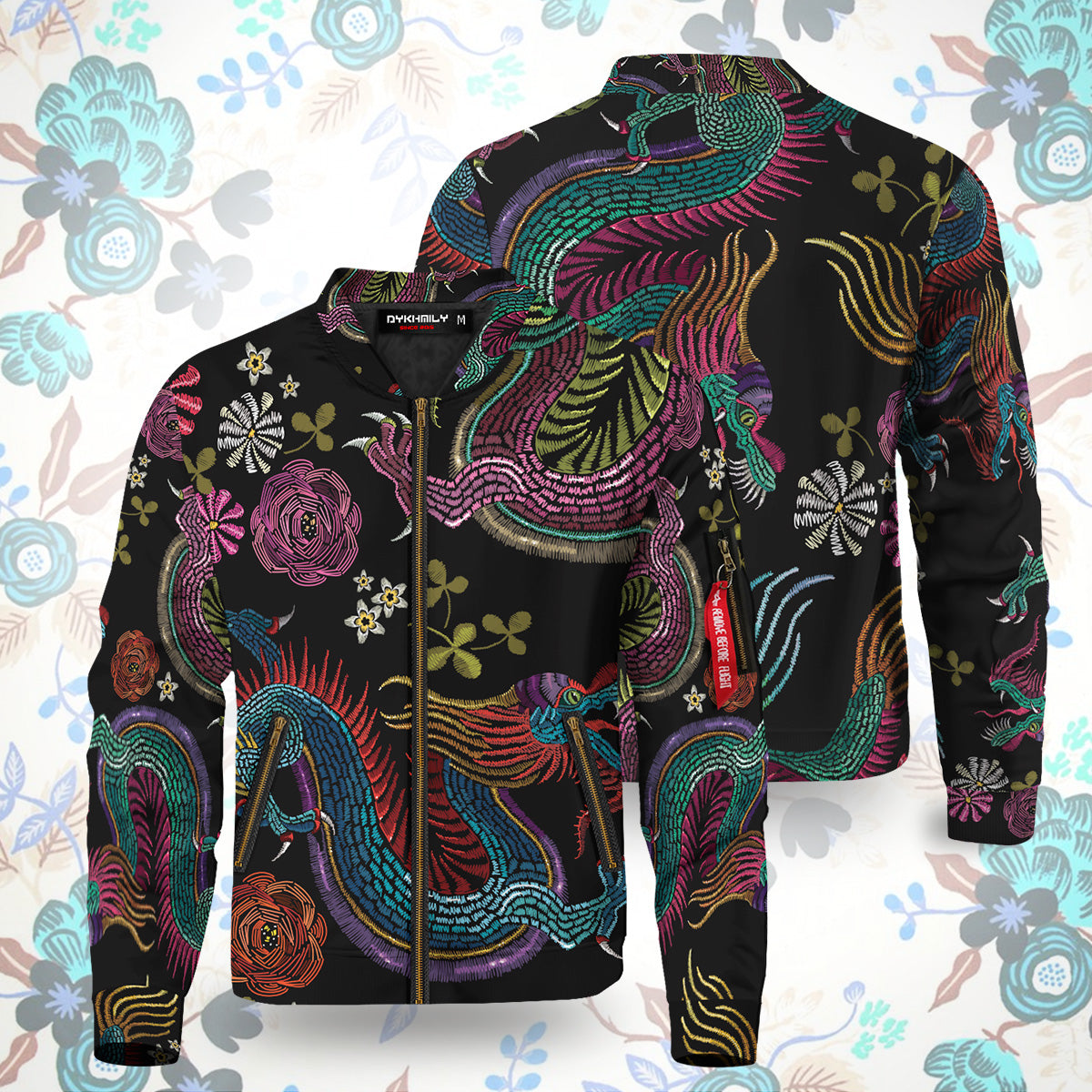 Floral Dragon Bomber Jacket