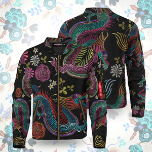 Floral Dragon Bomber Jacket