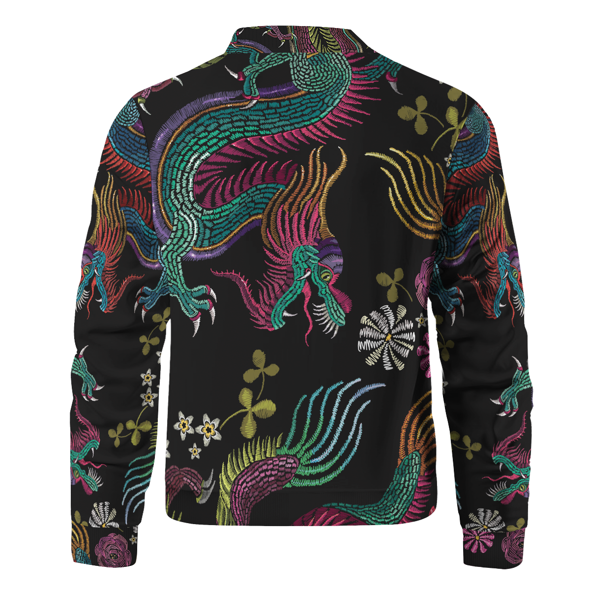 Floral Dragon Bomber Jacket