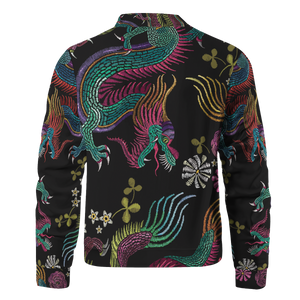 Floral Dragon Bomber Jacket