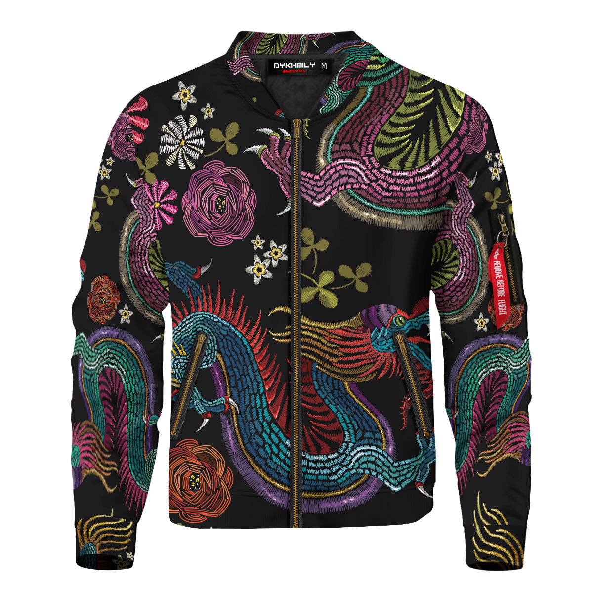 Floral Dragon Bomber Jacket