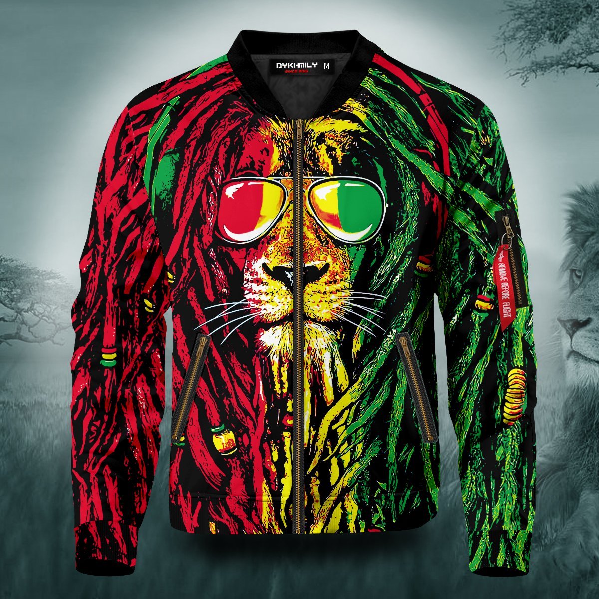 Dreadlocks Rasta Bomber Jacket S