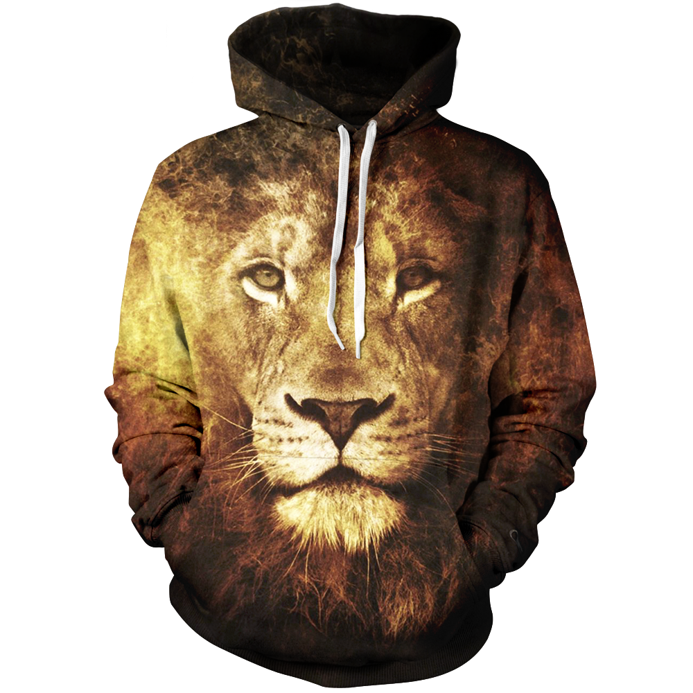 Calm Lion Unisex Pullover Hoodie M