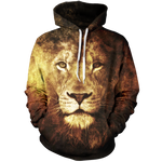 Calm Lion Unisex Pullover Hoodie M