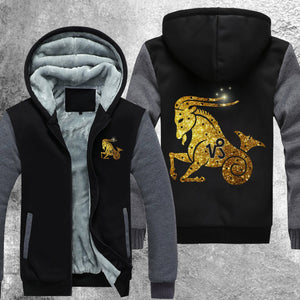 Capricorn Galaxy 03 Fleece Jacket Grey / S