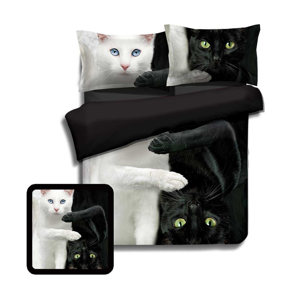 Yin Yang Cats Bedding Set Twin Beddings