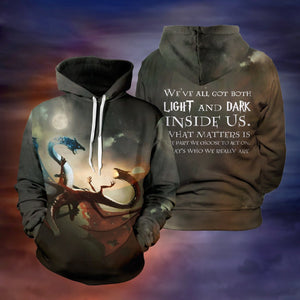 Light And Dark Unisex Pullover Hoodie M