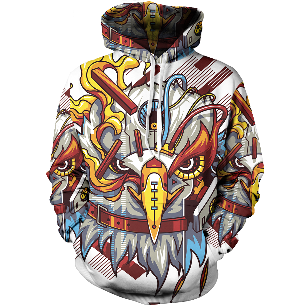 Android Eagle Unisex Pullover Hoodie White / M