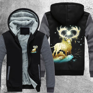 Forest Lord Christmas Fleece Jacket Grey / S