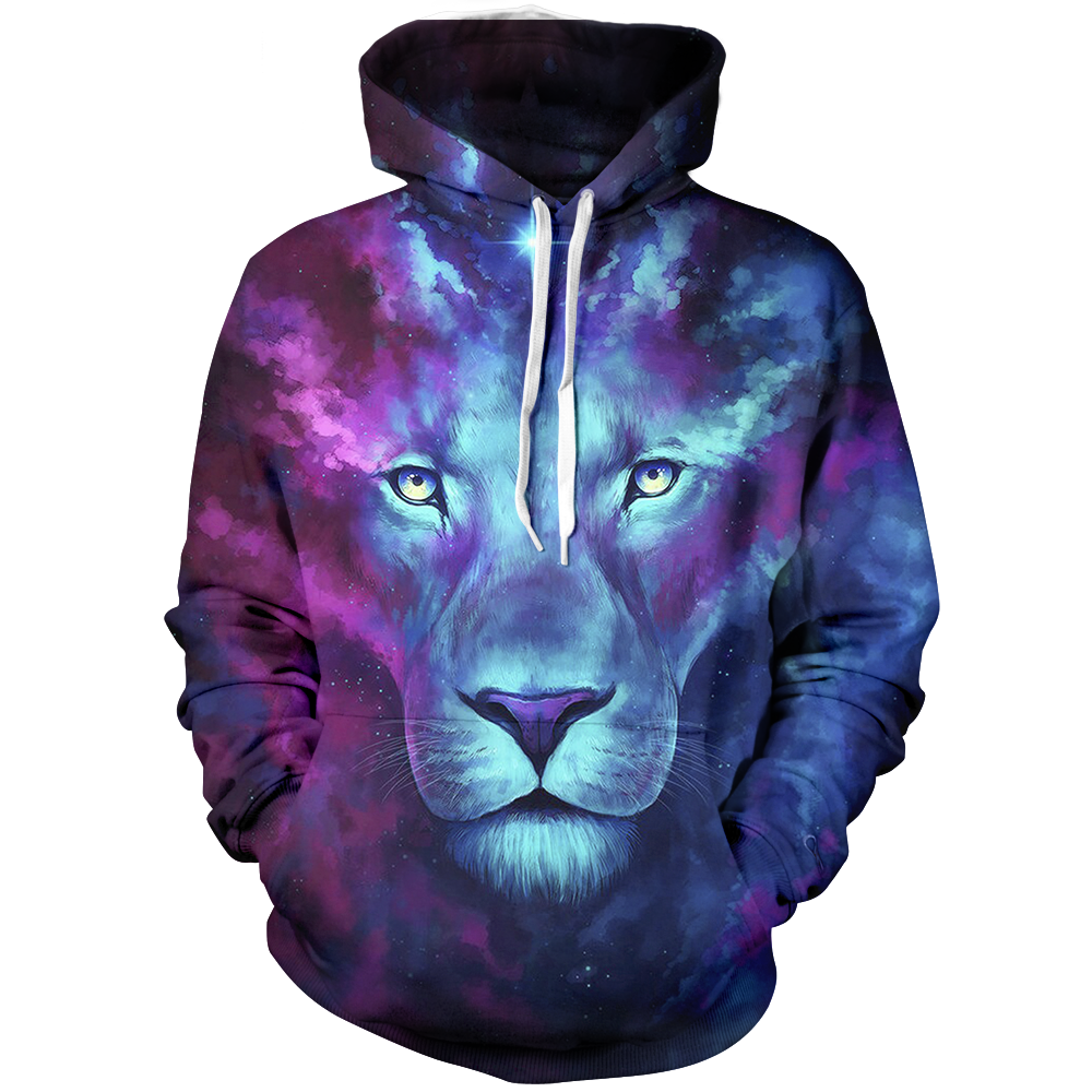 Galaxy Lion Unisex Pullover Hoodie M