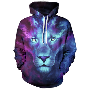 Galaxy Lion Unisex Pullover Hoodie M