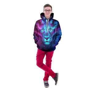 Galaxy Lion Unisex Pullover Hoodie