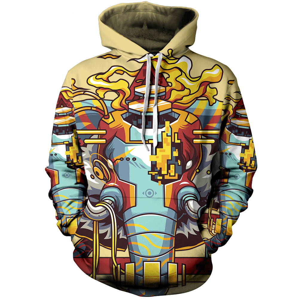 Android Elephant Unisex Pullover Hoodie M / Cream