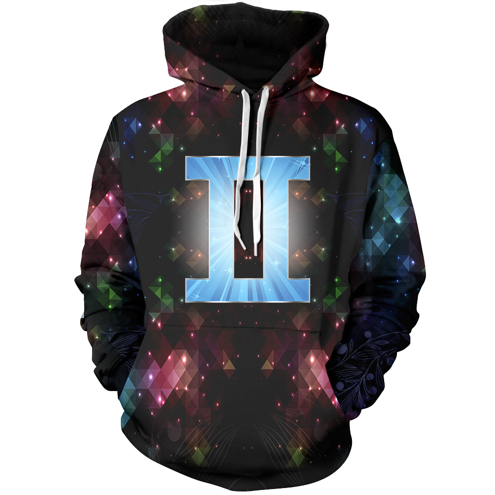 Gemini Flickered Unisex Pullover Hoodie M