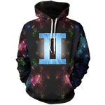Gemini Flickered Unisex Pullover Hoodie M