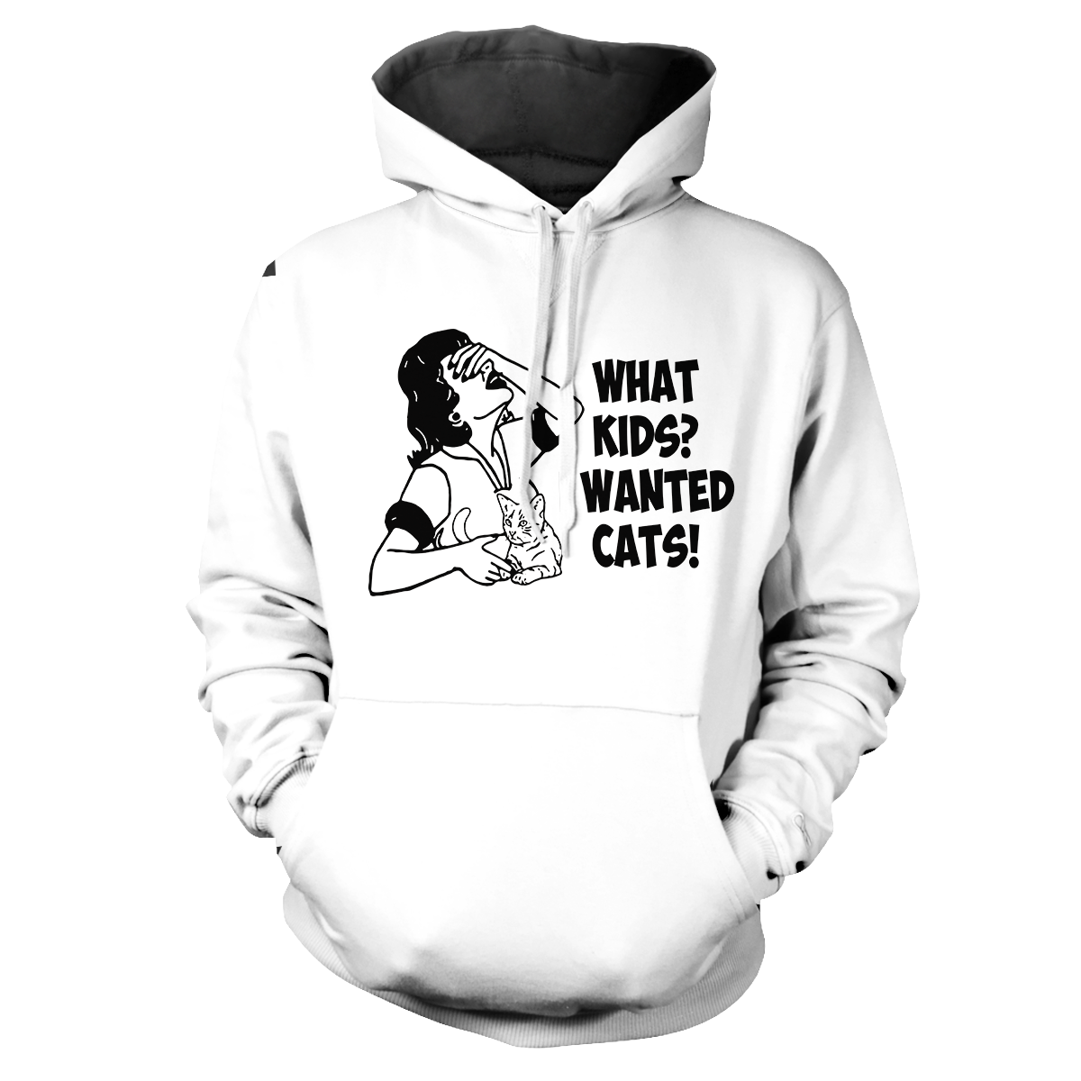 What Kids Cats Unisex Pullover Hoodie
