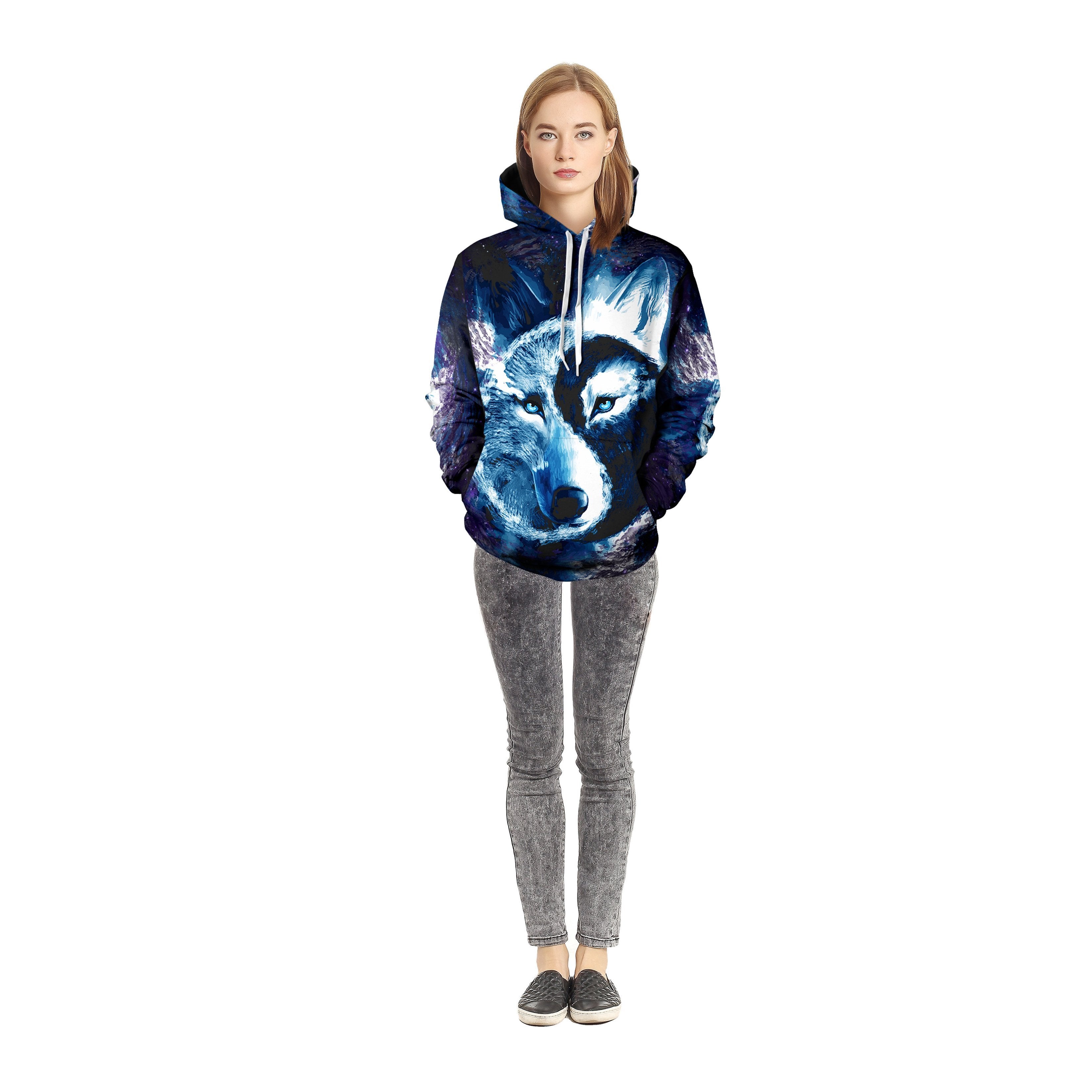Yin Yang Light & Darkness Wolf Unisex Pullover Hoodie