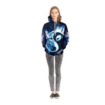Yin Yang Light & Darkness Wolf Unisex Pullover Hoodie