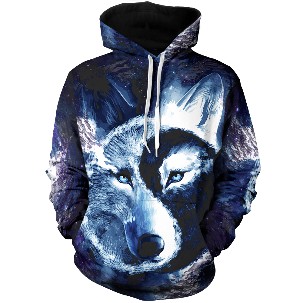 Yin Yang Light & Darkness Wolf Unisex Pullover Hoodie