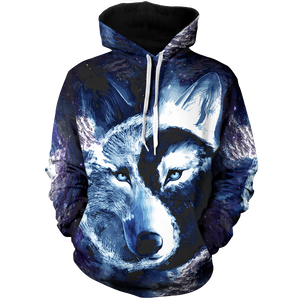 Yin Yang Light & Darkness Wolf Unisex Pullover Hoodie