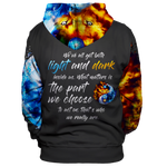 Yin Yang Fire & Ice Lion Unisex Pullover Hoodie