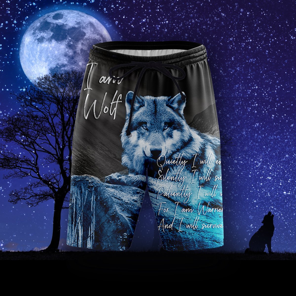 I Am Wolf Beach Shorts S Short