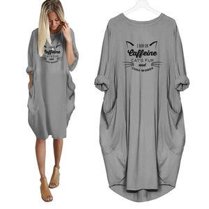 I Run On Caffeine Cats Fur And Cuss Words Dress