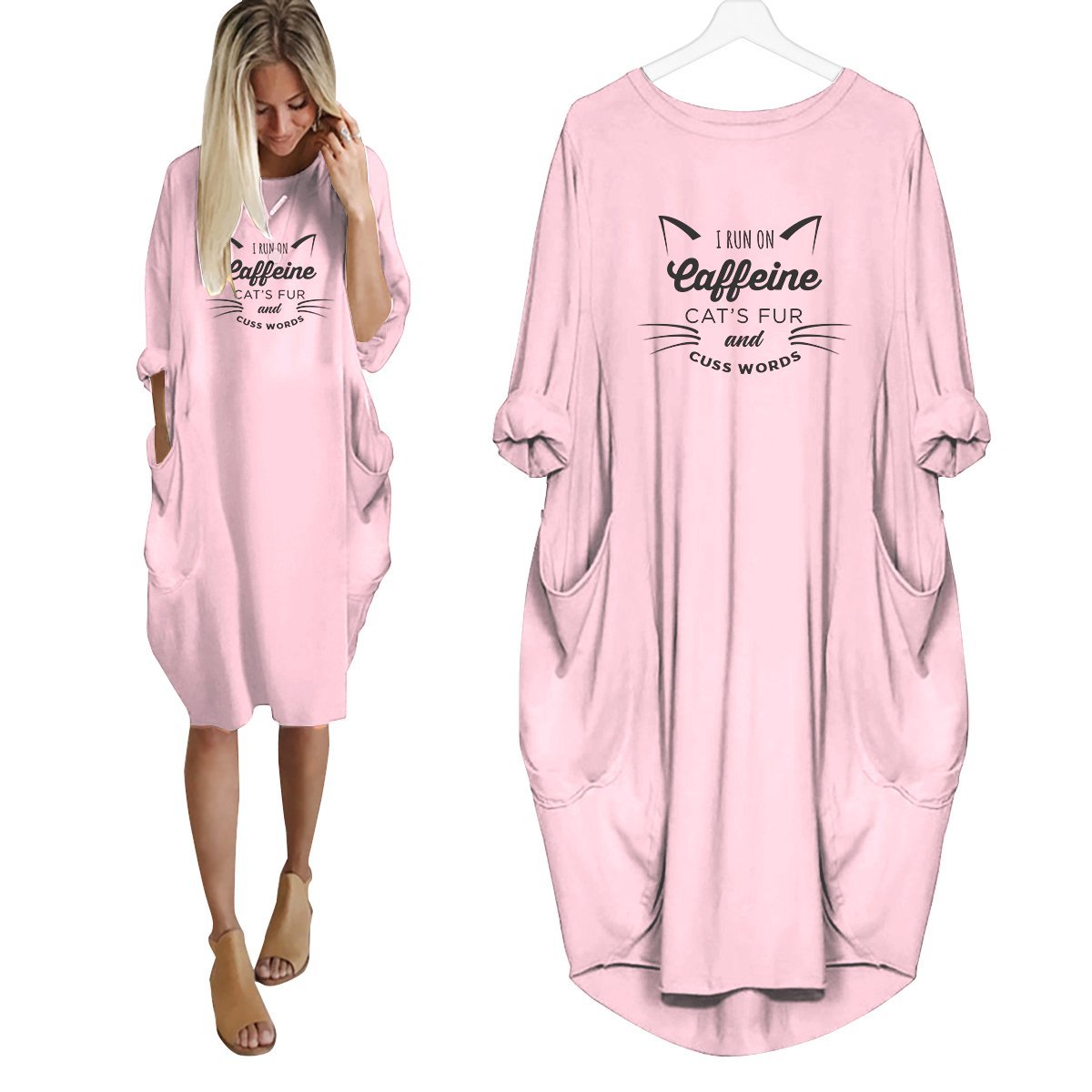 I Run On Caffeine Cats Fur And Cuss Words Dress