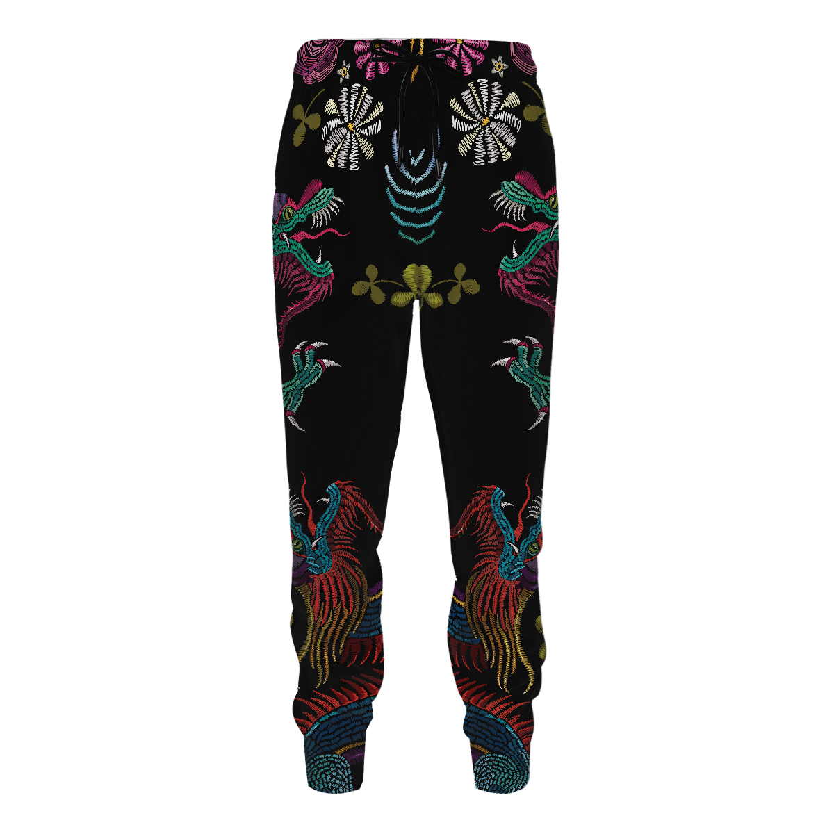 Floral Dragon Jogger Pants
