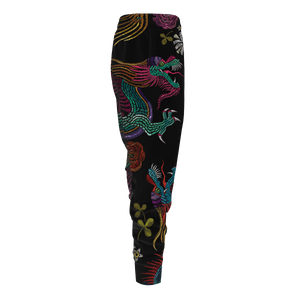 Floral Dragon Jogger Pants