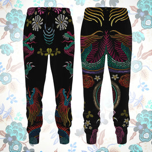 Floral Dragon Jogger Pants