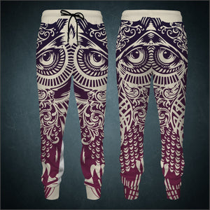 Tribal Owl Jogger Pants S