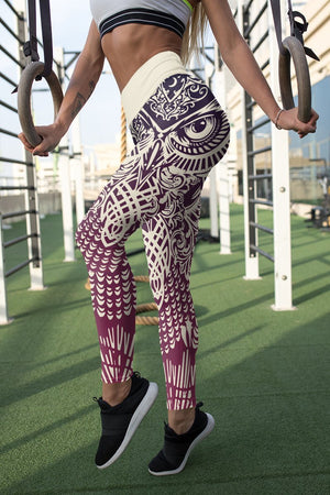Tribal Owl Unisex Tights Leggings