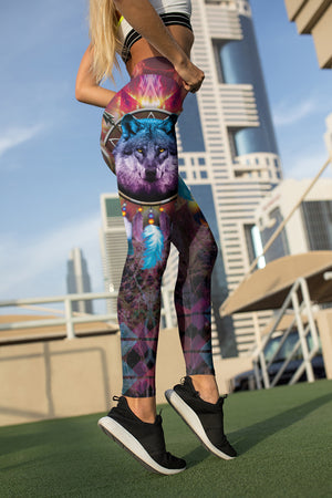 Wolf Dreamcatcher Unisex Tights