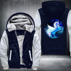 Mystical Unicorn Fleece Jacket Blue / S
