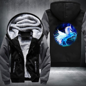 Mystical Unicorn Fleece Jacket Grey / S