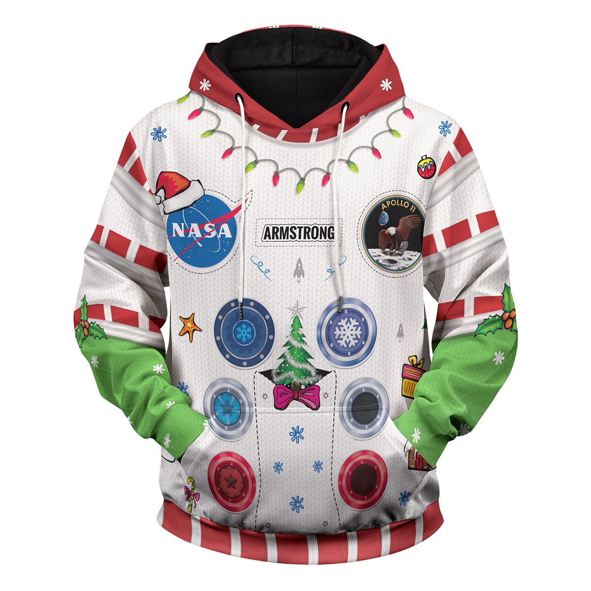 Armstrong Space Suite Christmas Unisex Pullover Hoodie