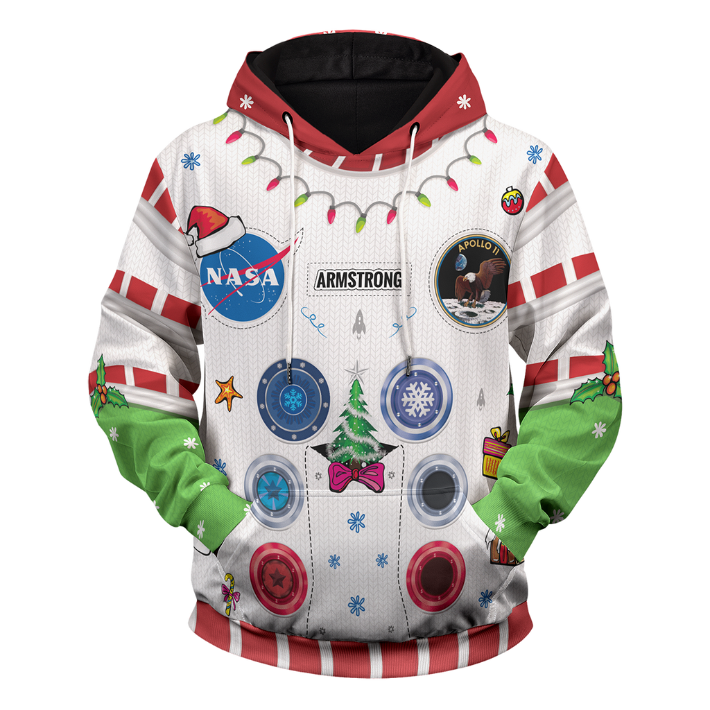 Armstrong Space Suite Christmas Unisex Pullover Hoodie