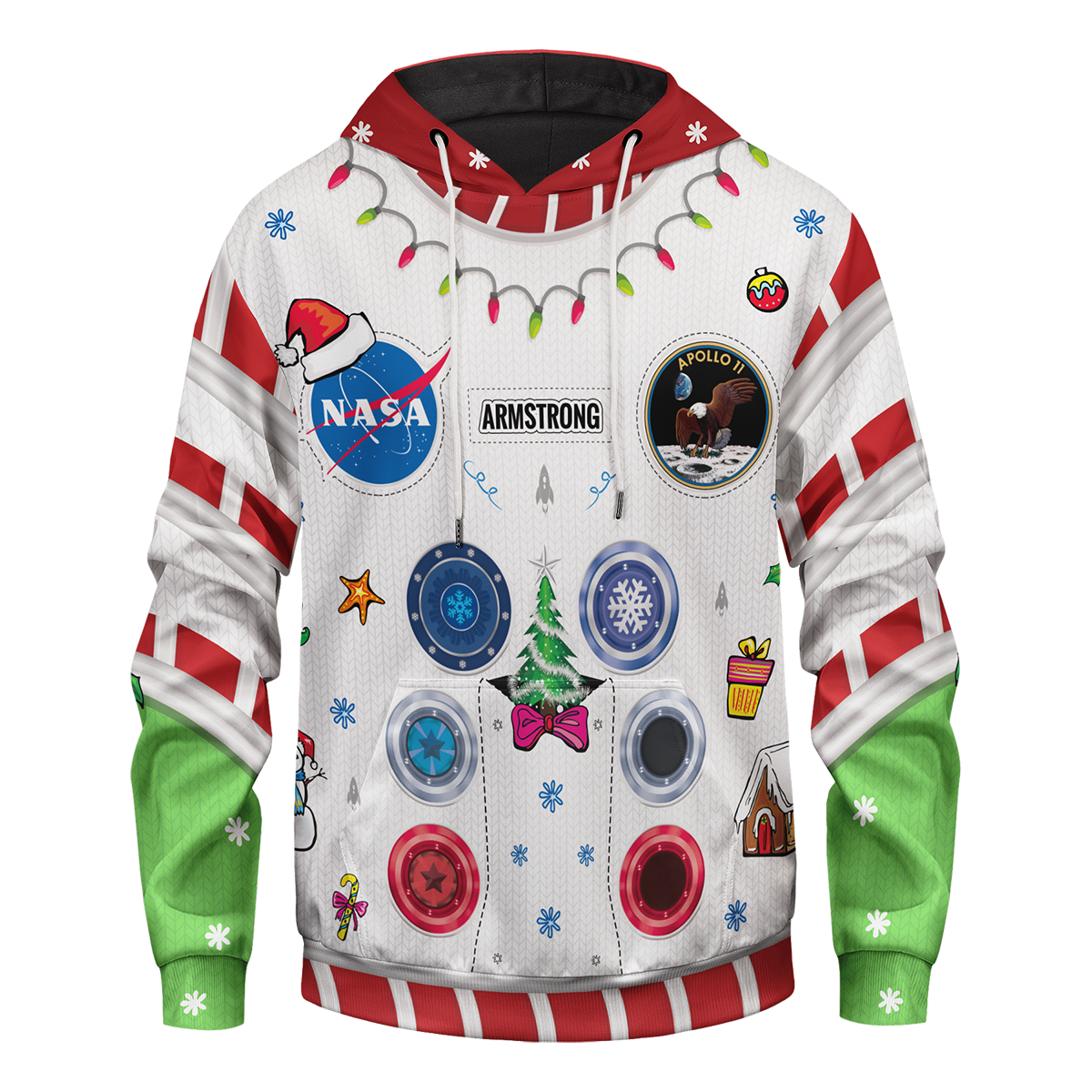 Armstrong Space Suite Christmas Unisex Pullover Hoodie
