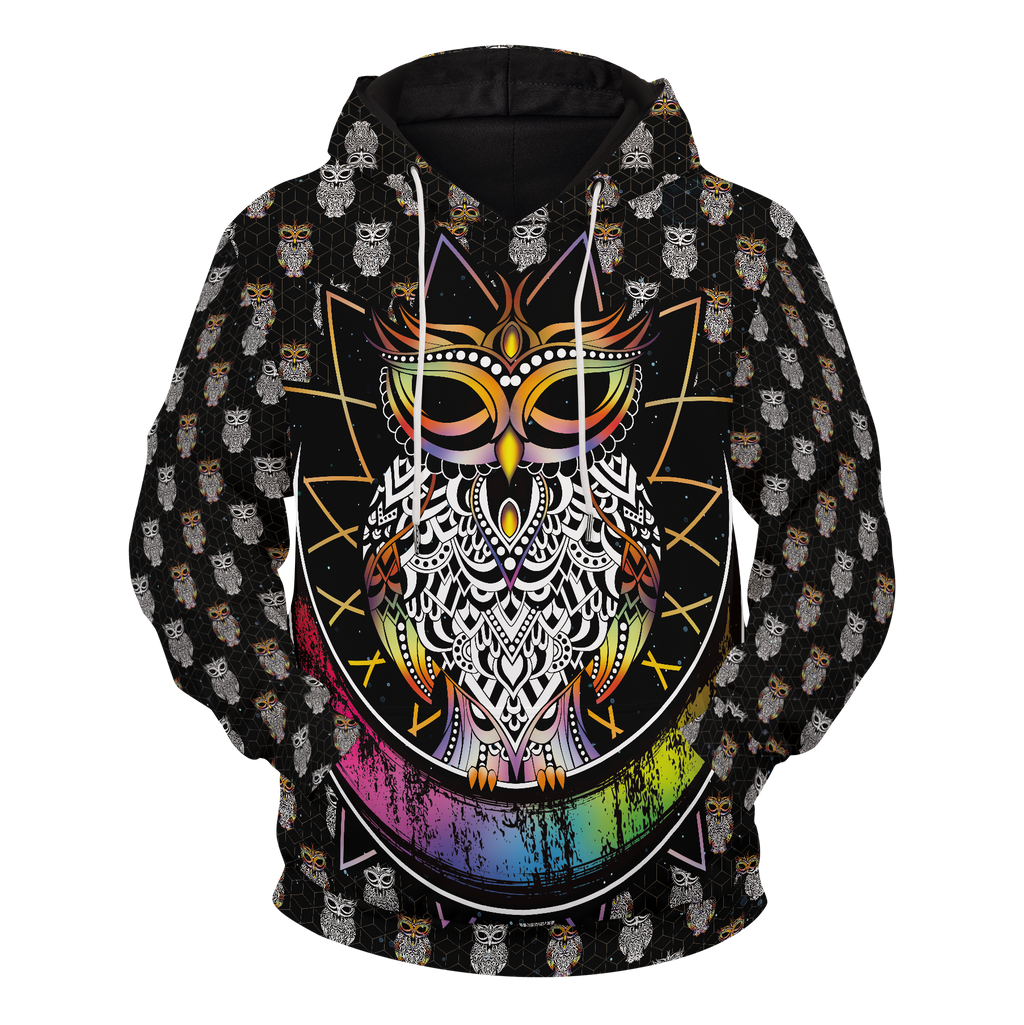Electro Owl Unisex Pullover Hoodie