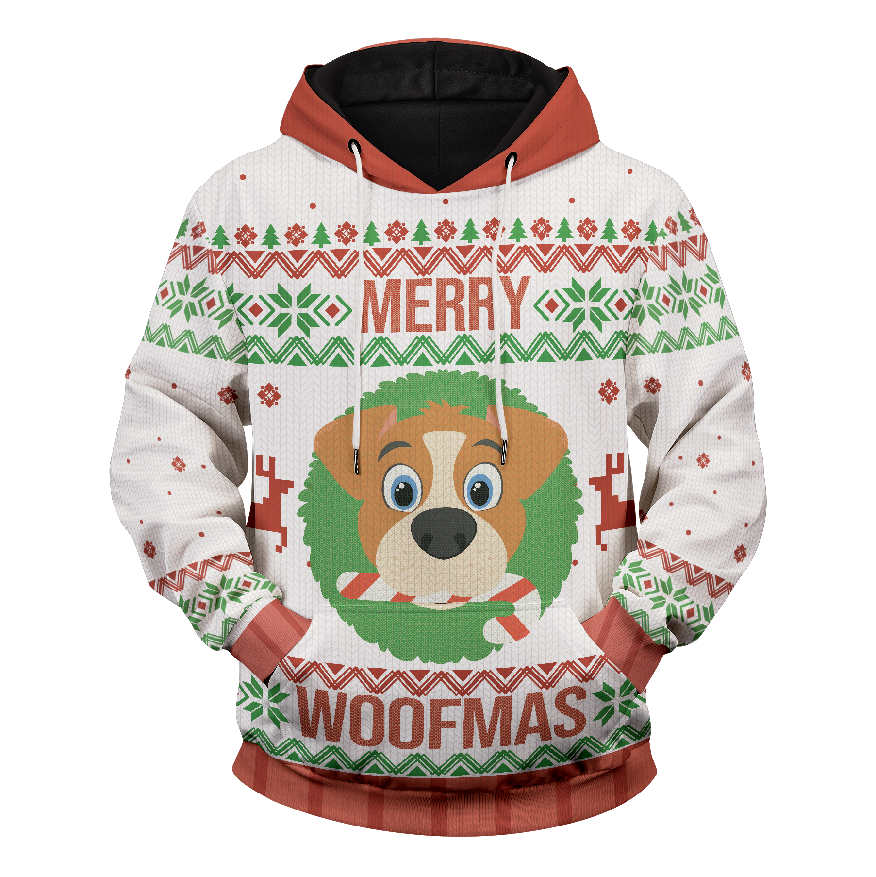 Merry Woofmas Unisex Pullover Hoodie