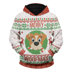 Merry Woofmas Unisex Pullover Hoodie