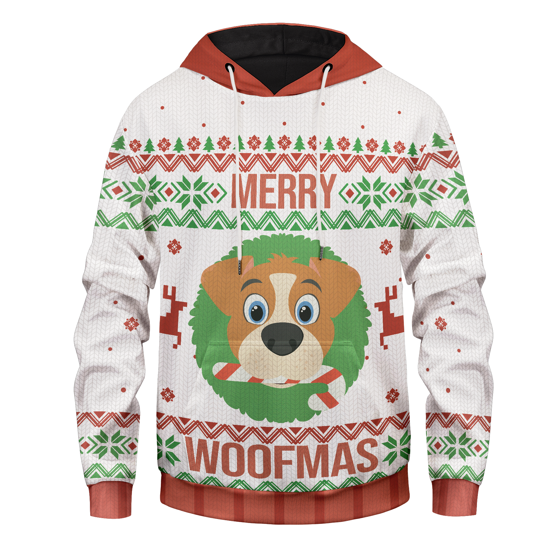 Merry Woofmas Unisex Pullover Hoodie