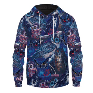 Owl Blues Unisex Pullover Hoodie